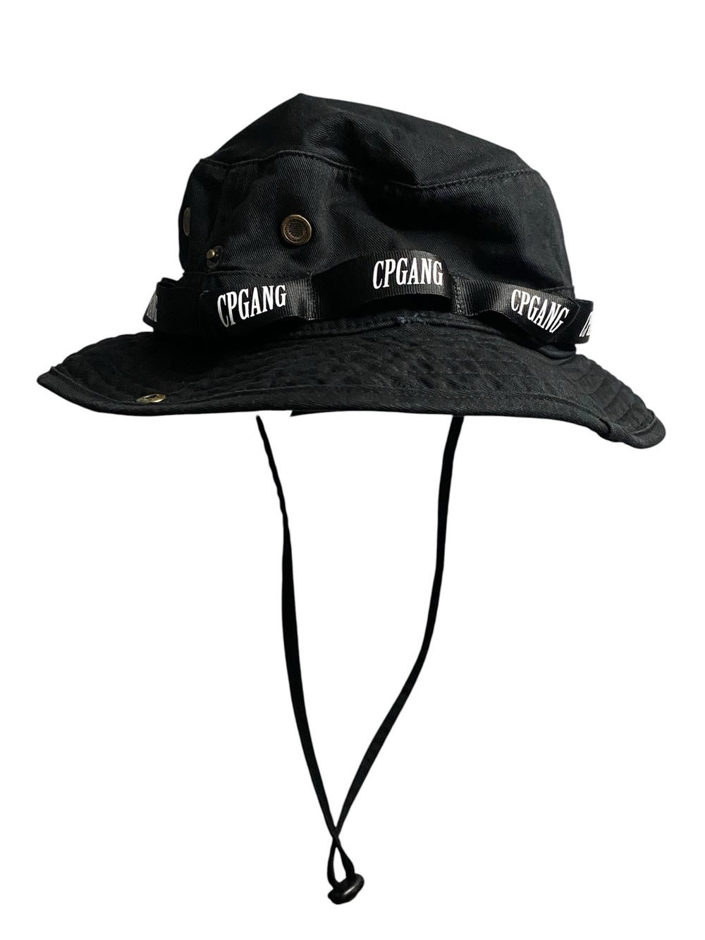 CP Gang Men's Black Outdoor Casual Bucket Hat